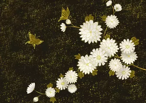 Antique Picture,Flower Illustration Material