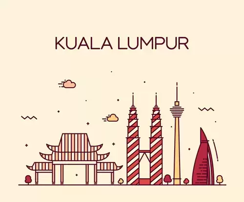 Global City,Kuala Lumpur Illustration Material