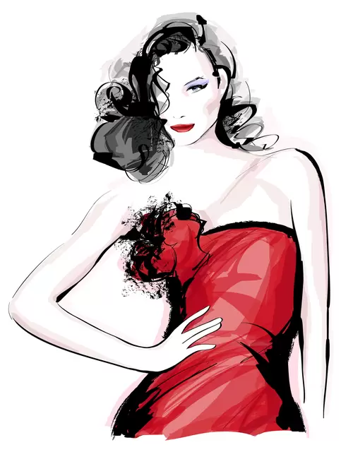 Fashion Woman,Cartoon,Painted Illustration Material