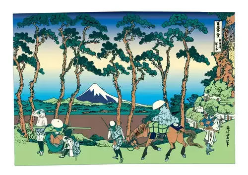 Japanese Ukiyo-e Illustration Material