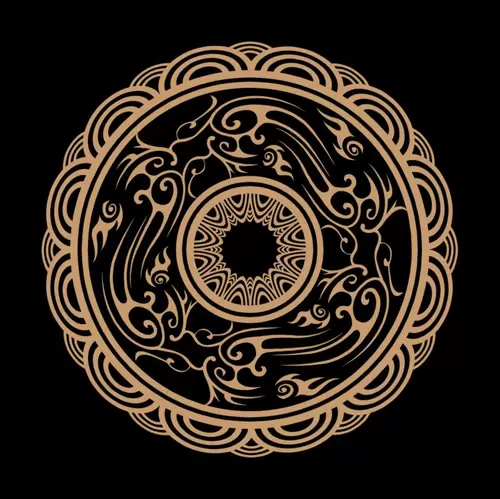 Chinese classical circular pattern, Illustration Material