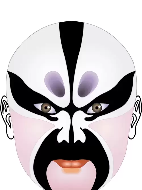 Peking Opera Masks Illustration Material