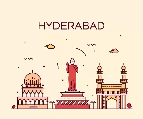 Global City,Hyderabad Illustration Material