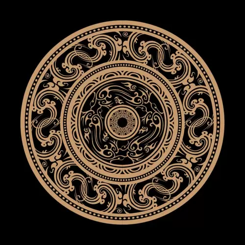 Chinese classical circular pattern, Illustration Material