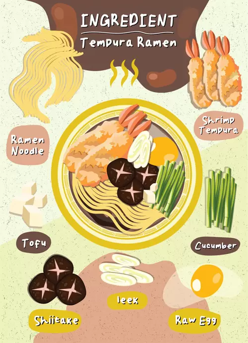 Japanese food Illustration Material