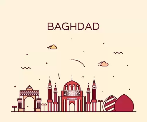 Global City,Baghdad Illustration Material