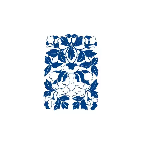 Blue And White Porcelain Pattern Illustration Material