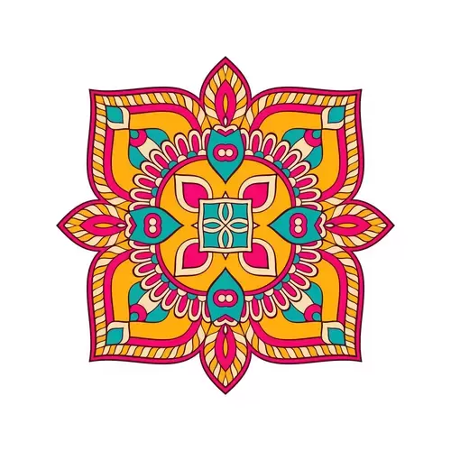 Ethnic Dress Pattern Illustration Material