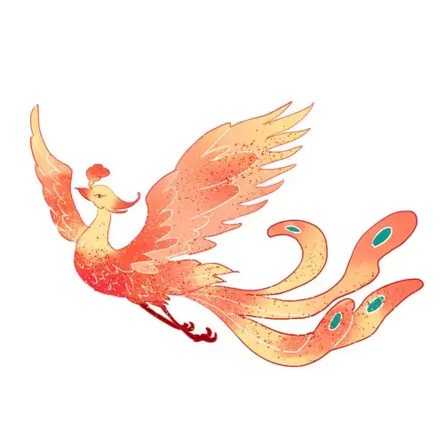 Chinese Phoenix Illustration Material