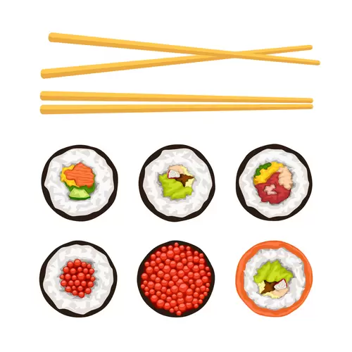 Japanese food Illustration Material