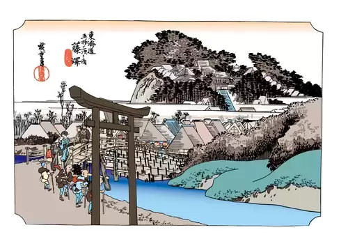 Japanese Ukiyo-e Illustration Material