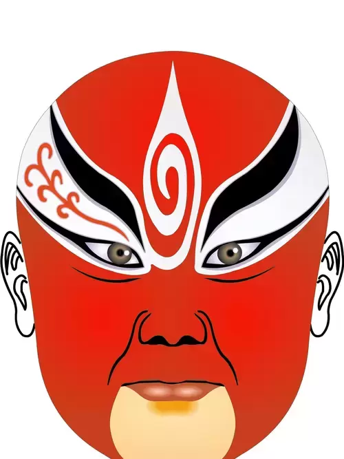 Peking Opera Masks Illustration Material