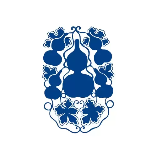 Blue And White Porcelain Pattern Illustration Material