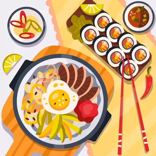 Local cuisine Illustration Material