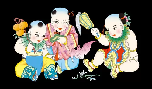 Doll in new year pictures Illustration Material