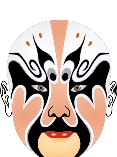 Peking Opera Masks Illustration Material