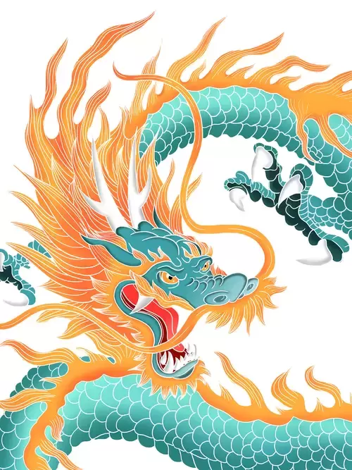 Chinese Dragon Illustration Material