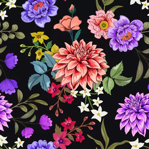 Flower Pattern Illustration Material