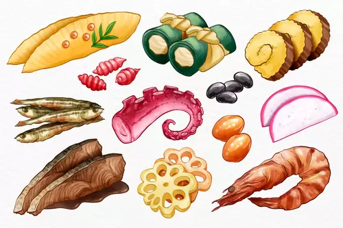 Japanese food Illustration Material