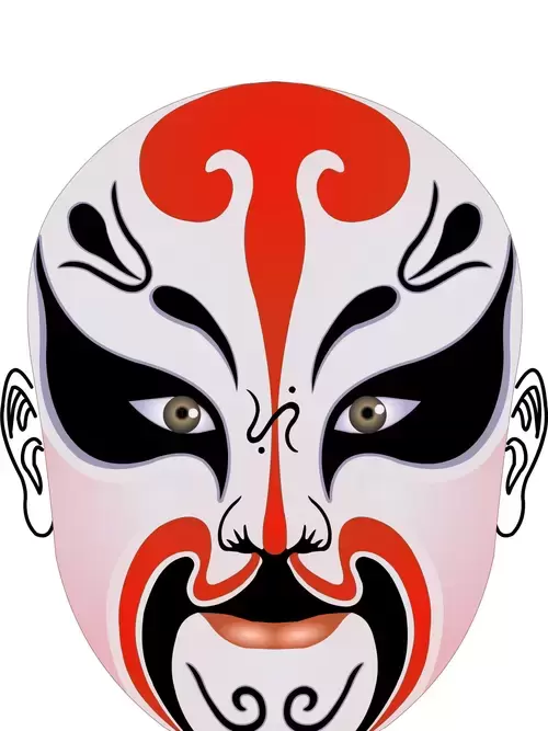 Peking Opera Masks Illustration Material