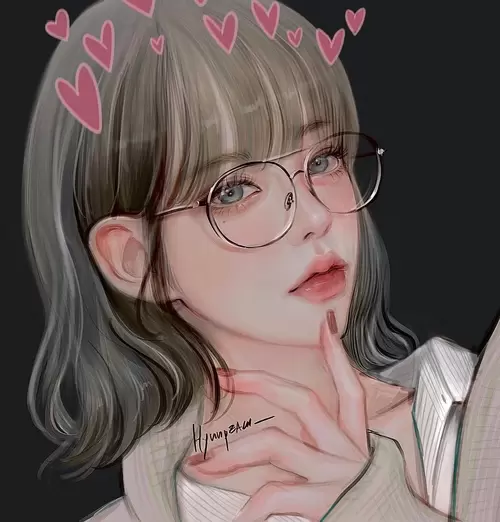 Beautiful Girl,Glasses Girl Illustration Material