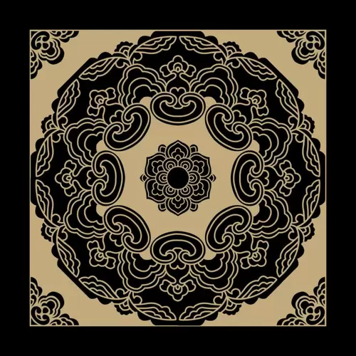 Pattern of Dunhuang Caisson Ceiling Illustration Material
