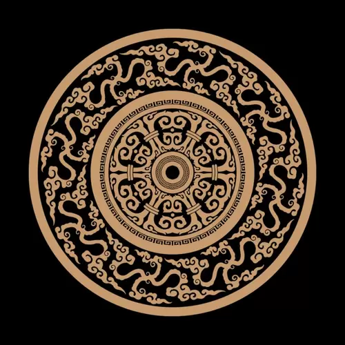 Chinese classical circular pattern, Illustration Material