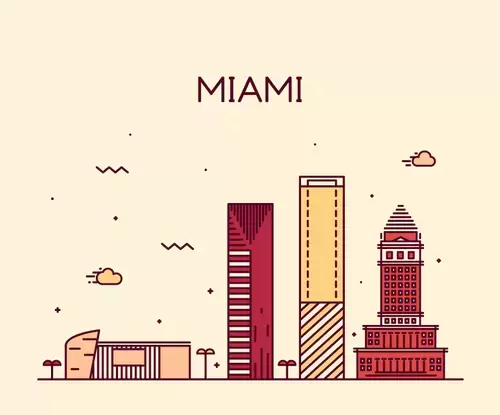 Global City,Miami Illustration Material