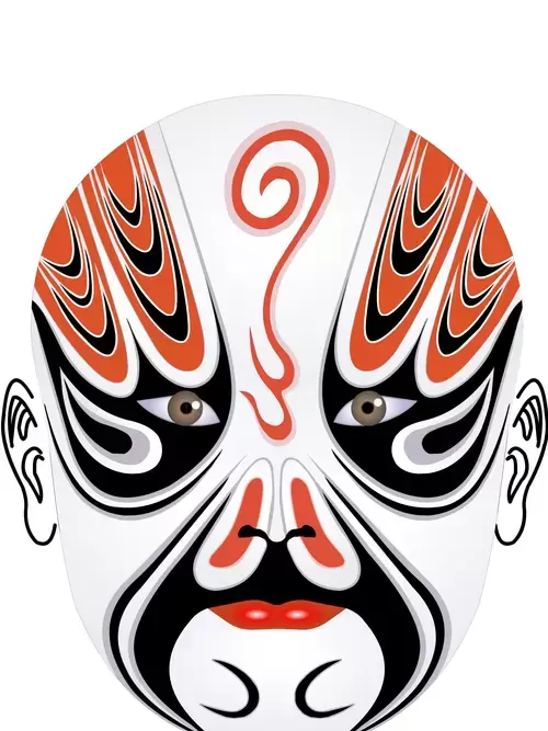 Peking Opera Masks Illustration Material