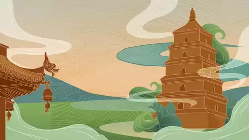 Giant Wild Goose Pagoda,Xi'an Illustration Material