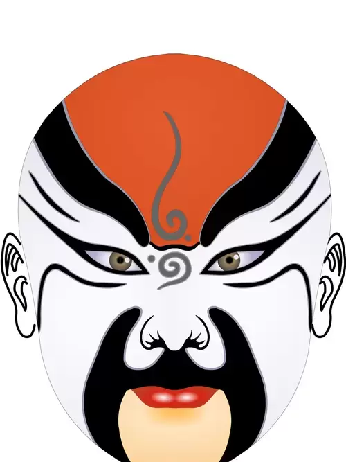 Peking Opera Masks Illustration Material