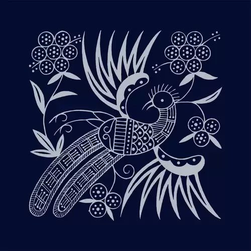 Batik patterns,Phoenix Illustration Material