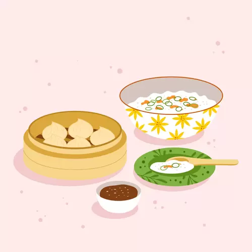 Local cuisine Illustration Material