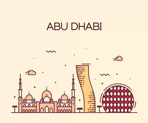 Global City,Abu Dhabi Illustration Material