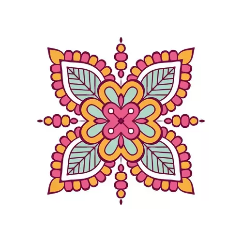 Ethnic Dress Pattern Illustration Material