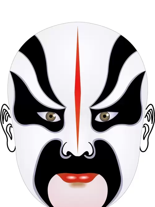 Peking Opera Masks Illustration Material