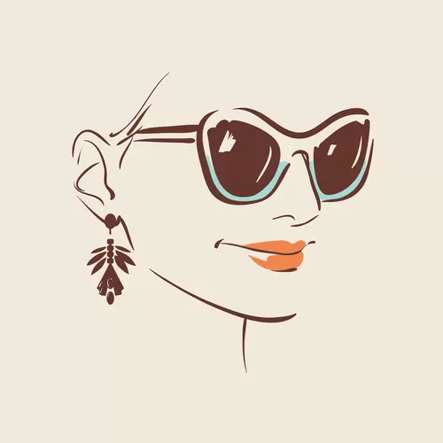 Fashion Woman,Cartoon Avatar Illustration Material