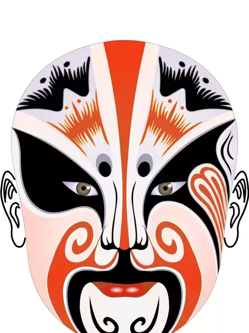 Peking Opera Masks Illustration Material