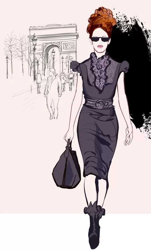 Fashion Women Illustration Material