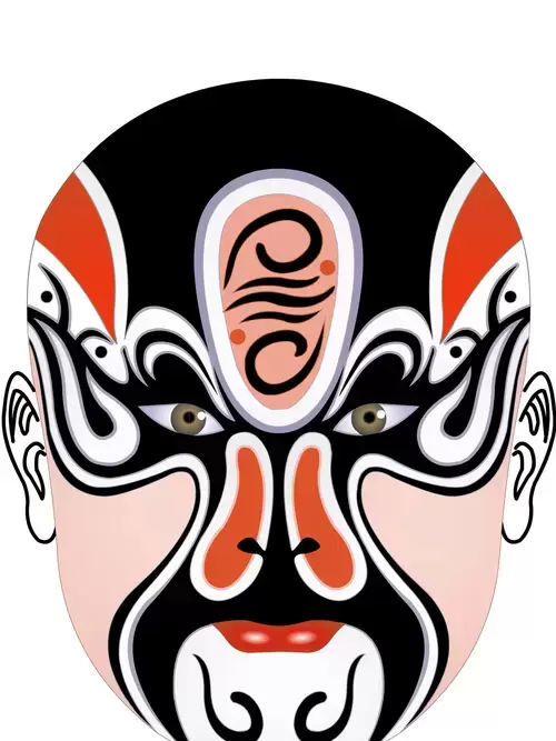 Peking Opera Masks Illustration Material