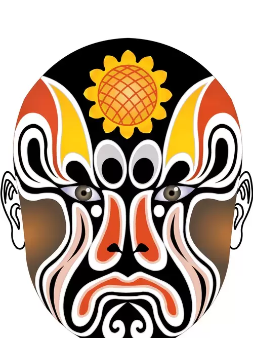 Peking Opera Masks Illustration Material