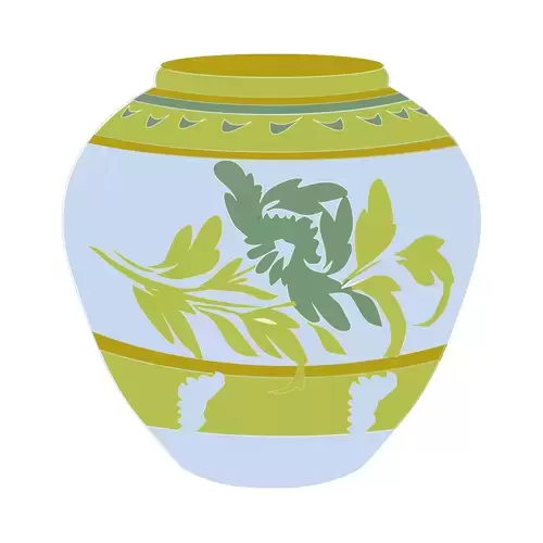 ancient pottery pattern Illustration Material