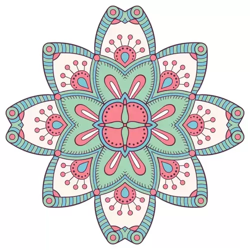 Ethnic Dress Pattern Illustration Material