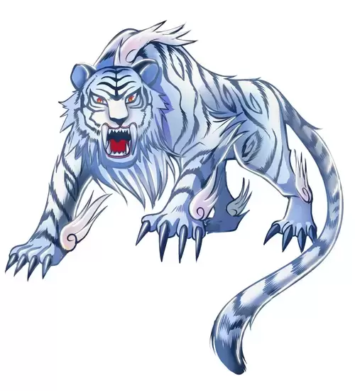 Legendary Animal,White Tiger Illustration Material