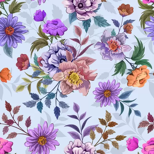 Flower Pattern Illustration Material