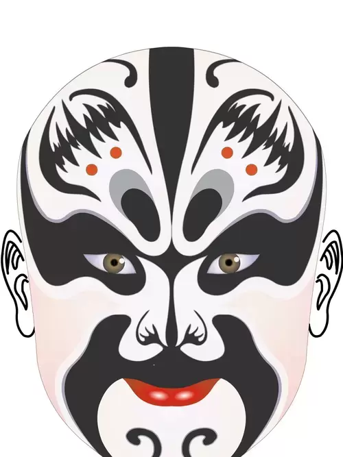 Peking Opera Masks Illustration Material