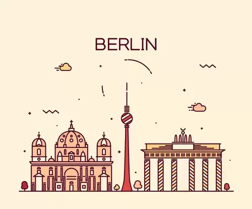 Global City,Berlin Illustration Material
