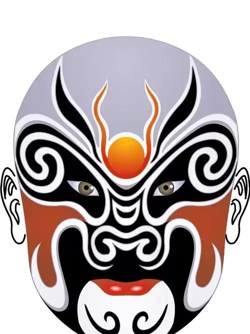 Peking Opera Masks Illustration Material