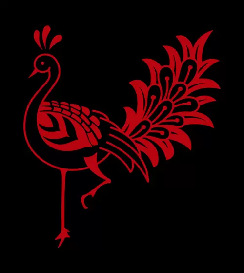 Dragon and Phoenix Pattern Illustration Material
