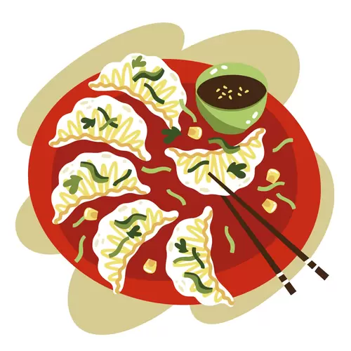 Local cuisine,Jiao Zi Illustration Material